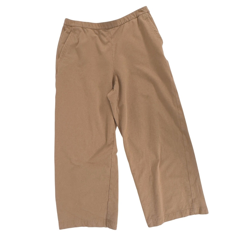 Lafayette 148 New York Wide Leg Pants Camel Cotton - Large